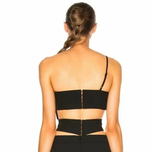 MICHELLE MASON Asymmetrical one shoulder bandeau top - Picture 2 of 12